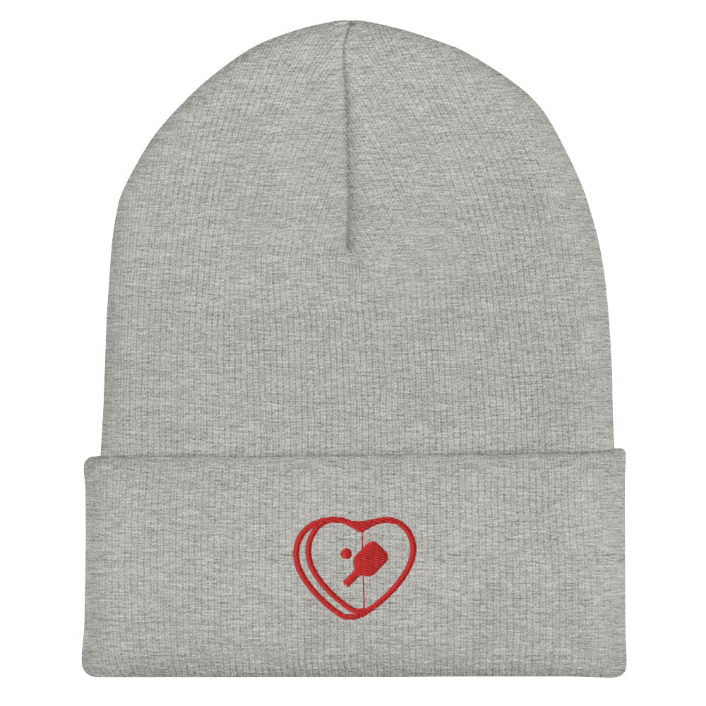 Valentine's Pickleball Cuffed Beanie